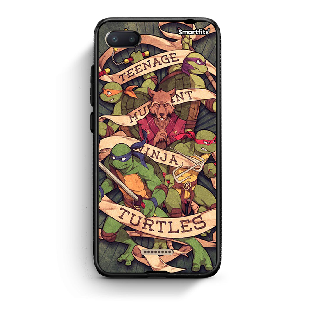 Xiaomi Redmi 6A Ninja Turtles θήκη από τη Smartfits με σχέδιο στο πίσω μέρος και μαύρο περίβλημα | Smartphone case with colorful back and black bezels by Smartfits