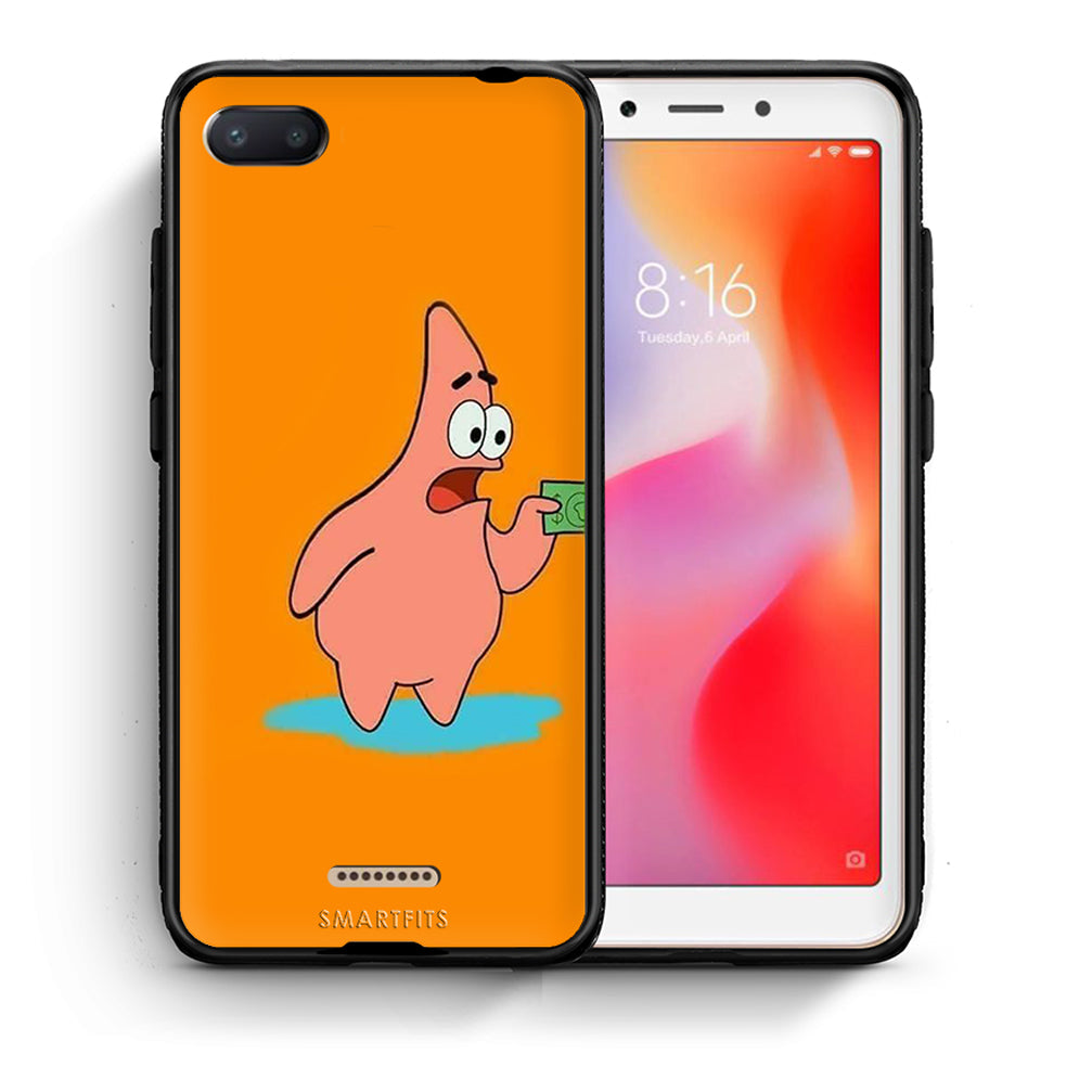 Θήκη Αγίου Βαλεντίνου Xiaomi Redmi 6A No Money 1 από τη Smartfits με σχέδιο στο πίσω μέρος και μαύρο περίβλημα | Xiaomi Redmi 6A No Money 1 case with colorful back and black bezels