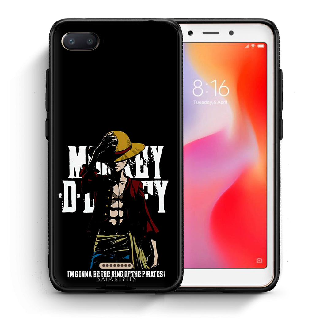 Θήκη Xiaomi Redmi 6A Pirate King από τη Smartfits με σχέδιο στο πίσω μέρος και μαύρο περίβλημα | Xiaomi Redmi 6A Pirate King case with colorful back and black bezels