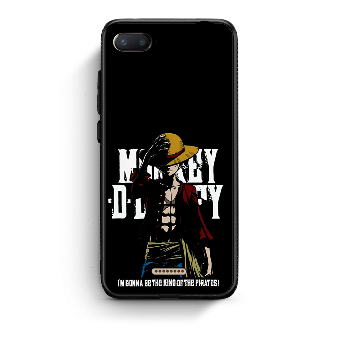 Xiaomi Redmi 6A Pirate King θήκη από τη Smartfits με σχέδιο στο πίσω μέρος και μαύρο περίβλημα | Smartphone case with colorful back and black bezels by Smartfits