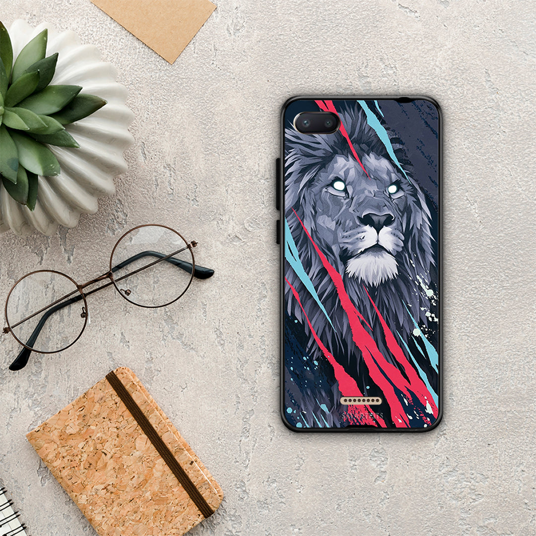 PopArt Lion Designer - Xiaomi Redmi 6A θήκη