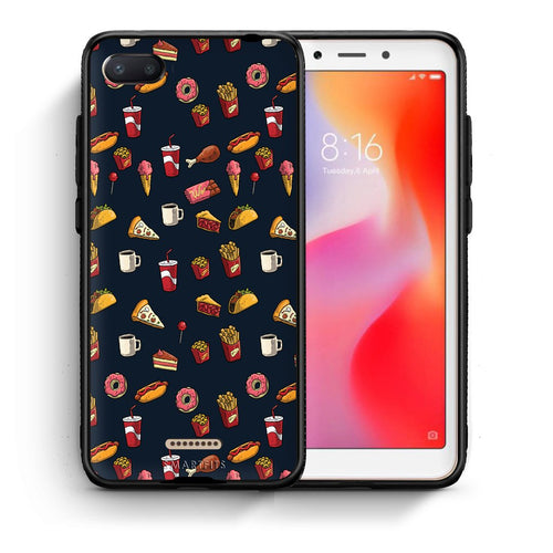 Θήκη Xiaomi Redmi 6A Hungry Random από τη Smartfits με σχέδιο στο πίσω μέρος και μαύρο περίβλημα | Xiaomi Redmi 6A Hungry Random case with colorful back and black bezels