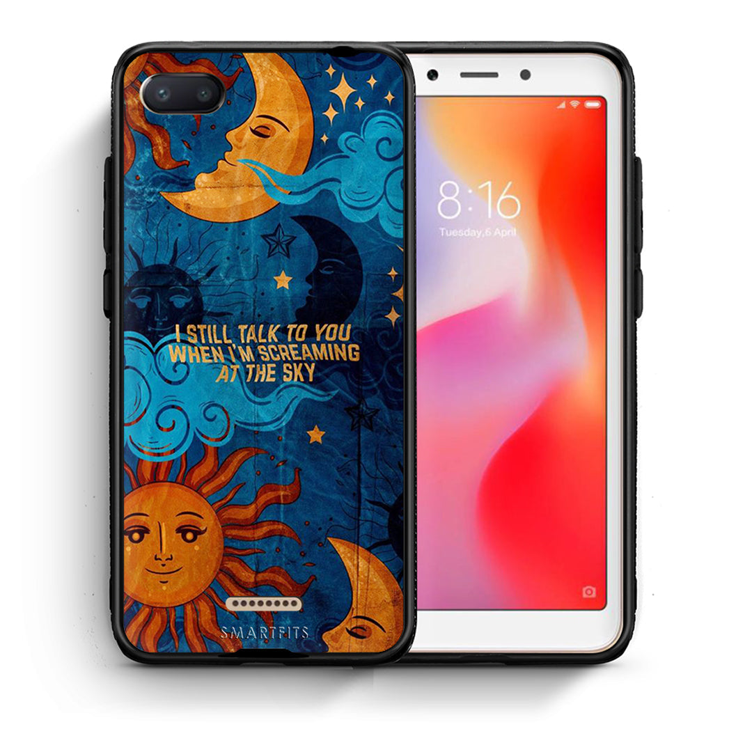 Θήκη Xiaomi Redmi 6A Screaming Sky από τη Smartfits με σχέδιο στο πίσω μέρος και μαύρο περίβλημα | Xiaomi Redmi 6A Screaming Sky case with colorful back and black bezels