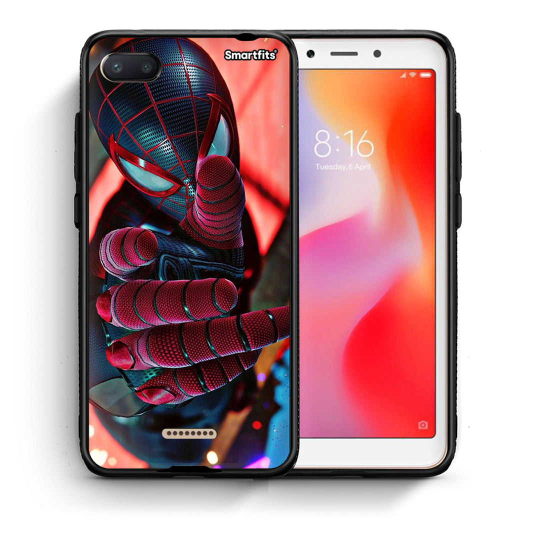 Θήκη Xiaomi Redmi 6A Spider Hand από τη Smartfits με σχέδιο στο πίσω μέρος και μαύρο περίβλημα | Xiaomi Redmi 6A Spider Hand case with colorful back and black bezels