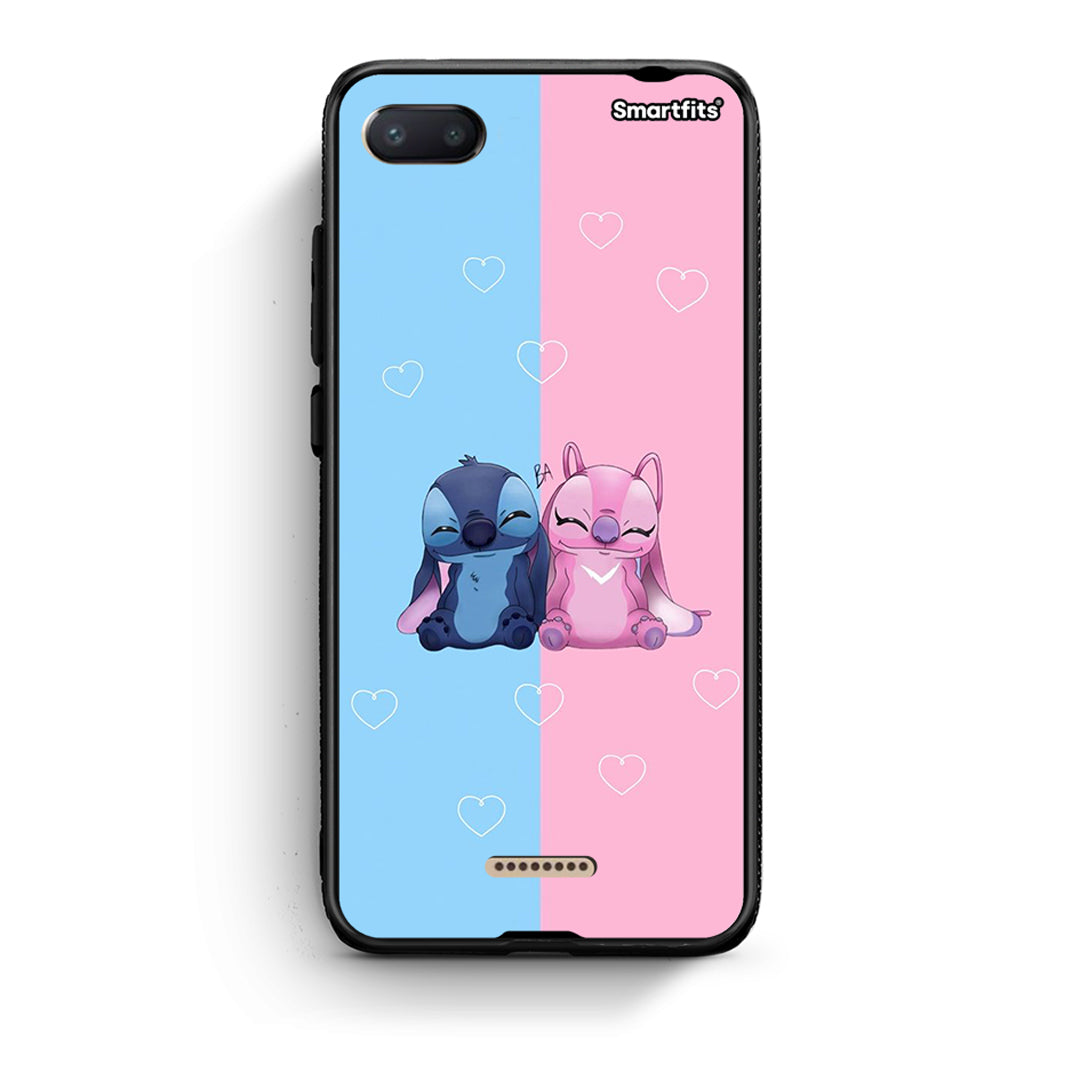 Xiaomi Redmi 6A Stitch And Angel θήκη από τη Smartfits με σχέδιο στο πίσω μέρος και μαύρο περίβλημα | Smartphone case with colorful back and black bezels by Smartfits