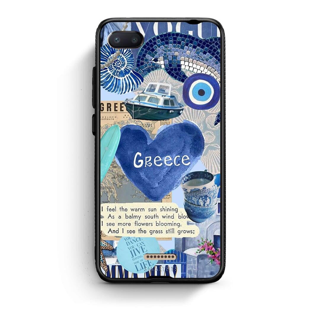Xiaomi Redmi 6A Summer In Greece Θήκη από τη Smartfits με σχέδιο στο πίσω μέρος και μαύρο περίβλημα | Smartphone case with colorful back and black bezels by Smartfits