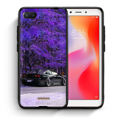 Θήκη Αγίου Βαλεντίνου Xiaomi Redmi 6A Super Car από τη Smartfits με σχέδιο στο πίσω μέρος και μαύρο περίβλημα | Xiaomi Redmi 6A Super Car case with colorful back and black bezels