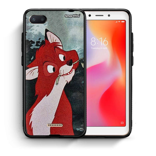Θήκη Xiaomi Redmi 6A Tod And Vixey Love 1 από τη Smartfits με σχέδιο στο πίσω μέρος και μαύρο περίβλημα | Xiaomi Redmi 6A Tod And Vixey Love 1 case with colorful back and black bezels