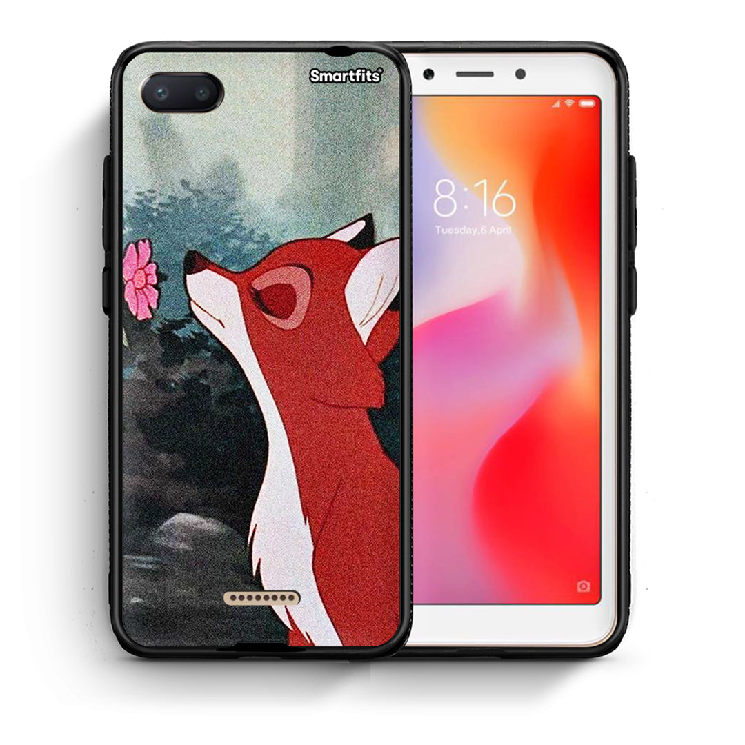 Θήκη Xiaomi Redmi 6A Tod And Vixey Love 2 από τη Smartfits με σχέδιο στο πίσω μέρος και μαύρο περίβλημα | Xiaomi Redmi 6A Tod And Vixey Love 2 case with colorful back and black bezels