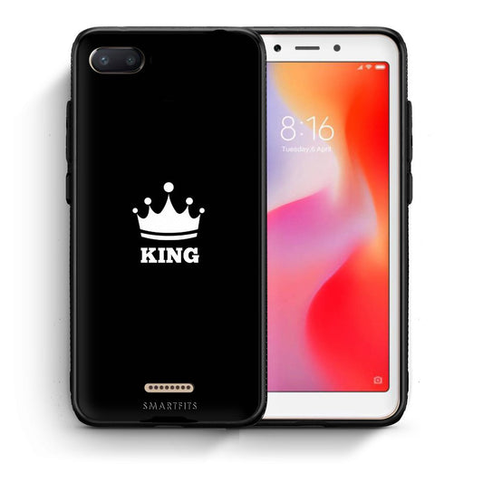 Θήκη Xiaomi Redmi 6A King Valentine από τη Smartfits με σχέδιο στο πίσω μέρος και μαύρο περίβλημα | Xiaomi Redmi 6A King Valentine case with colorful back and black bezels