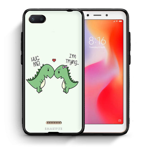 Θήκη Xiaomi Redmi 6A Rex Valentine από τη Smartfits με σχέδιο στο πίσω μέρος και μαύρο περίβλημα | Xiaomi Redmi 6A Rex Valentine case with colorful back and black bezels