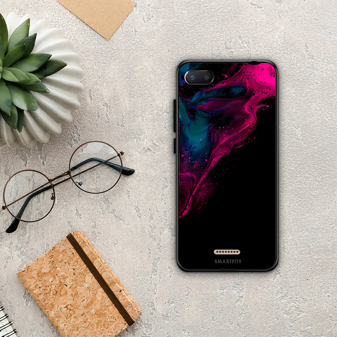 Watercolor Pink Black - Xiaomi Redmi 6A θήκη