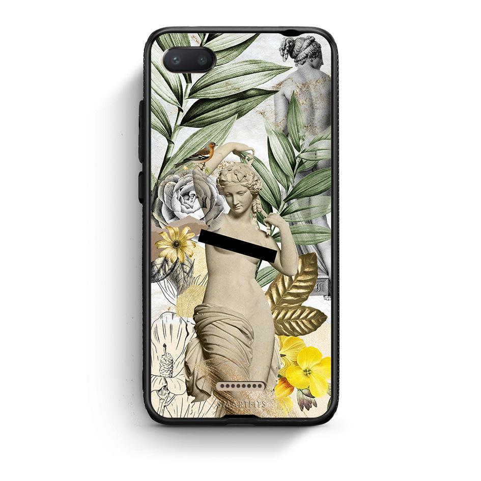 Xiaomi Redmi 6A Woman Statue θήκη από τη Smartfits με σχέδιο στο πίσω μέρος και μαύρο περίβλημα | Smartphone case with colorful back and black bezels by Smartfits