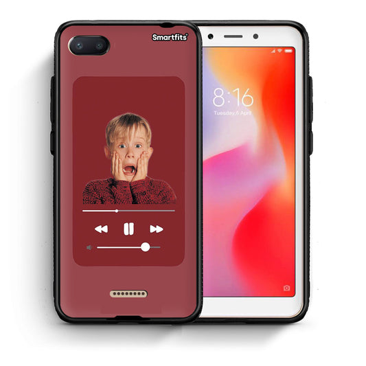 Θήκη Xiaomi Redmi 6A Xmas Alone Music από τη Smartfits με σχέδιο στο πίσω μέρος και μαύρο περίβλημα | Xiaomi Redmi 6A Xmas Alone Music case with colorful back and black bezels