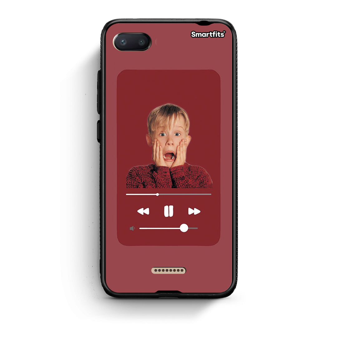 Xiaomi Redmi 6A Xmas Alone Music θήκη από τη Smartfits με σχέδιο στο πίσω μέρος και μαύρο περίβλημα | Smartphone case with colorful back and black bezels by Smartfits