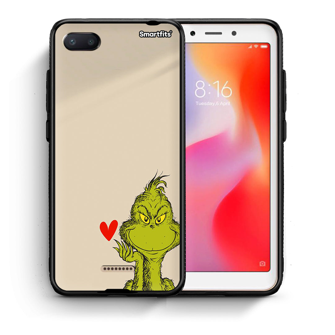 Θήκη Xiaomi Redmi 6A Xmas Grinch από τη Smartfits με σχέδιο στο πίσω μέρος και μαύρο περίβλημα | Xiaomi Redmi 6A Xmas Grinch case with colorful back and black bezels