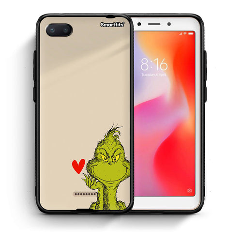 Θήκη Xiaomi Redmi 6A Xmas Grinch από τη Smartfits με σχέδιο στο πίσω μέρος και μαύρο περίβλημα | Xiaomi Redmi 6A Xmas Grinch case with colorful back and black bezels