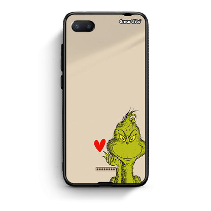 Xiaomi Redmi 6A Xmas Grinch θήκη από τη Smartfits με σχέδιο στο πίσω μέρος και μαύρο περίβλημα | Smartphone case with colorful back and black bezels by Smartfits