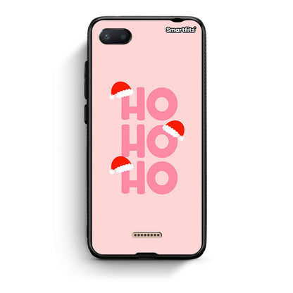 Xiaomi Redmi 6A Xmas Ho Ho Ho θήκη από τη Smartfits με σχέδιο στο πίσω μέρος και μαύρο περίβλημα | Smartphone case with colorful back and black bezels by Smartfits