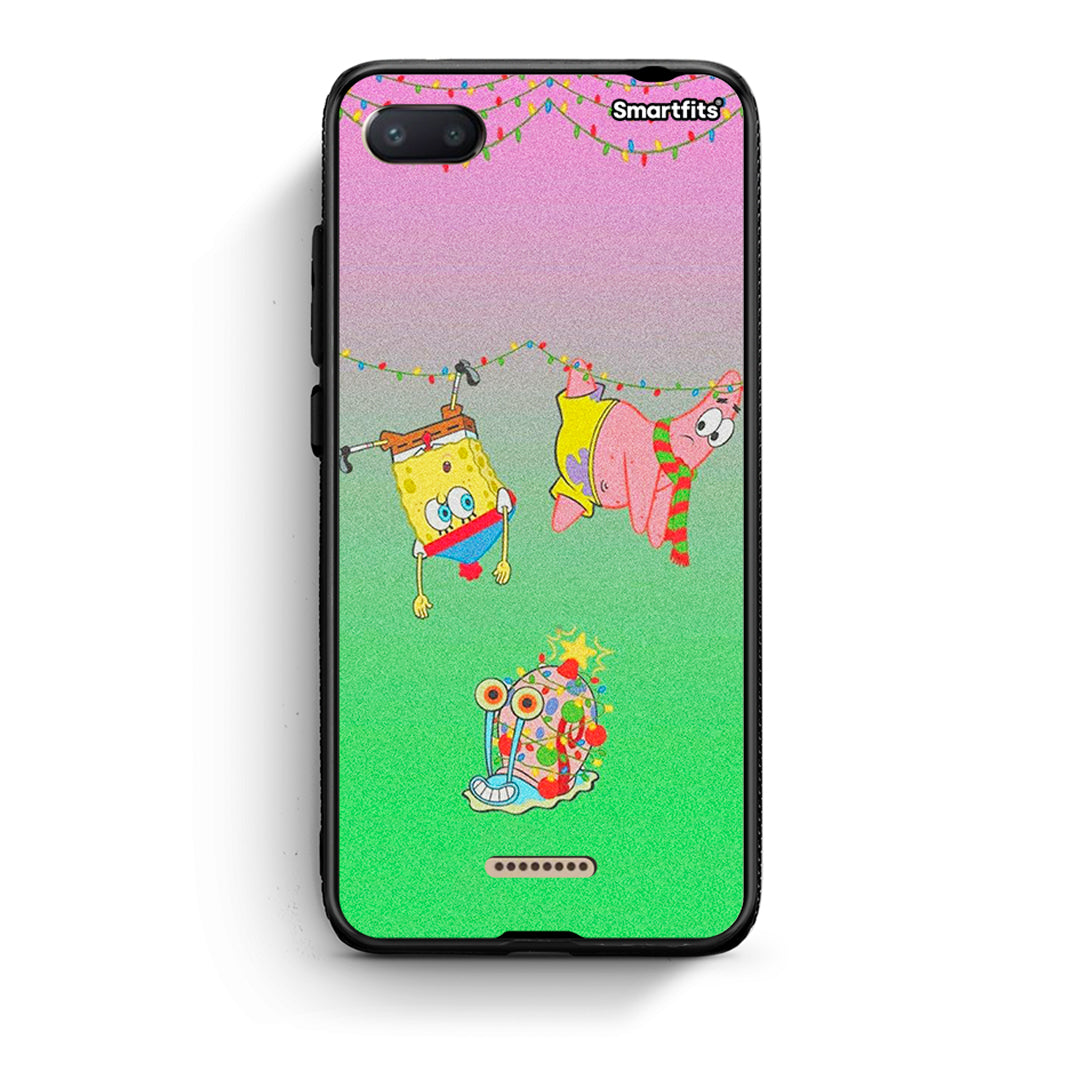 Xiaomi Redmi 6A Xmas Lights θήκη από τη Smartfits με σχέδιο στο πίσω μέρος και μαύρο περίβλημα | Smartphone case with colorful back and black bezels by Smartfits