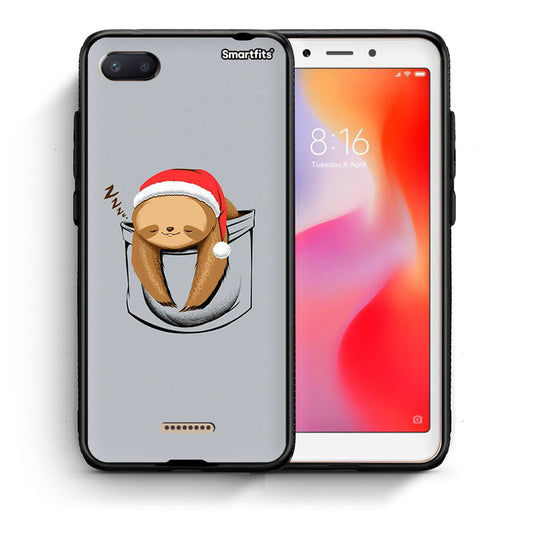 Θήκη Xiaomi Redmi 6A Xmas Zzzz από τη Smartfits με σχέδιο στο πίσω μέρος και μαύρο περίβλημα | Xiaomi Redmi 6A Xmas Zzzz case with colorful back and black bezels