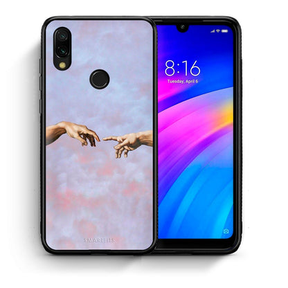 Θήκη Xiaomi Redmi 7 Adam Hand από τη Smartfits με σχέδιο στο πίσω μέρος και μαύρο περίβλημα | Xiaomi Redmi 7 Adam Hand case with colorful back and black bezels