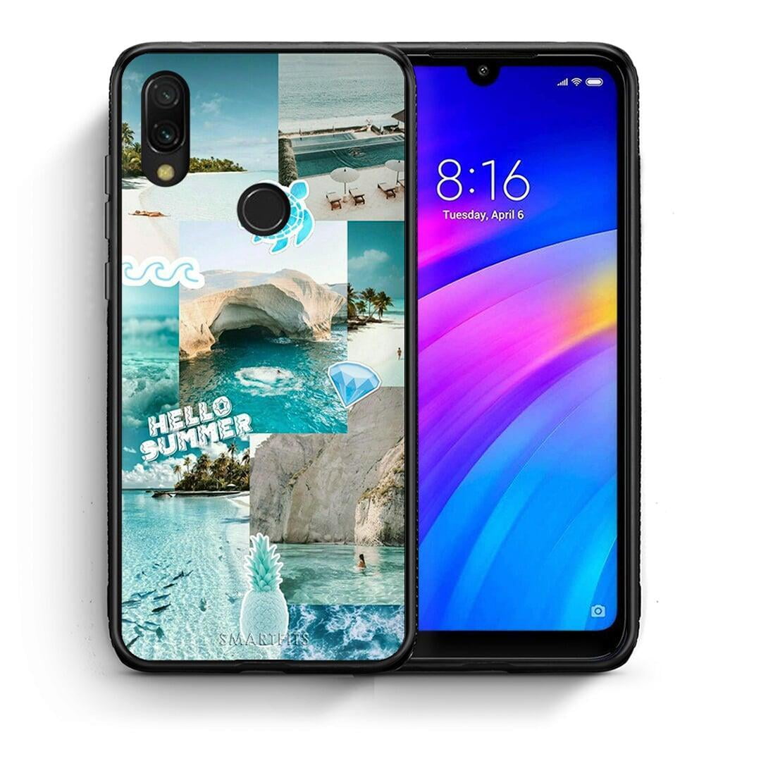 Θήκη Xiaomi Redmi 7 Aesthetic Summer από τη Smartfits με σχέδιο στο πίσω μέρος και μαύρο περίβλημα | Xiaomi Redmi 7 Aesthetic Summer case with colorful back and black bezels