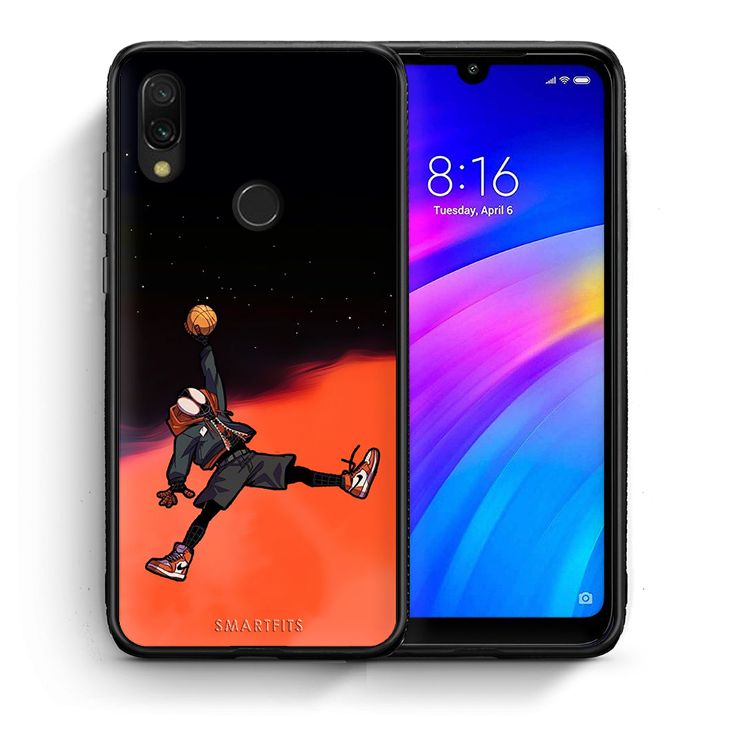Θήκη Xiaomi Redmi 7 Basketball Hero από τη Smartfits με σχέδιο στο πίσω μέρος και μαύρο περίβλημα | Xiaomi Redmi 7 Basketball Hero case with colorful back and black bezels