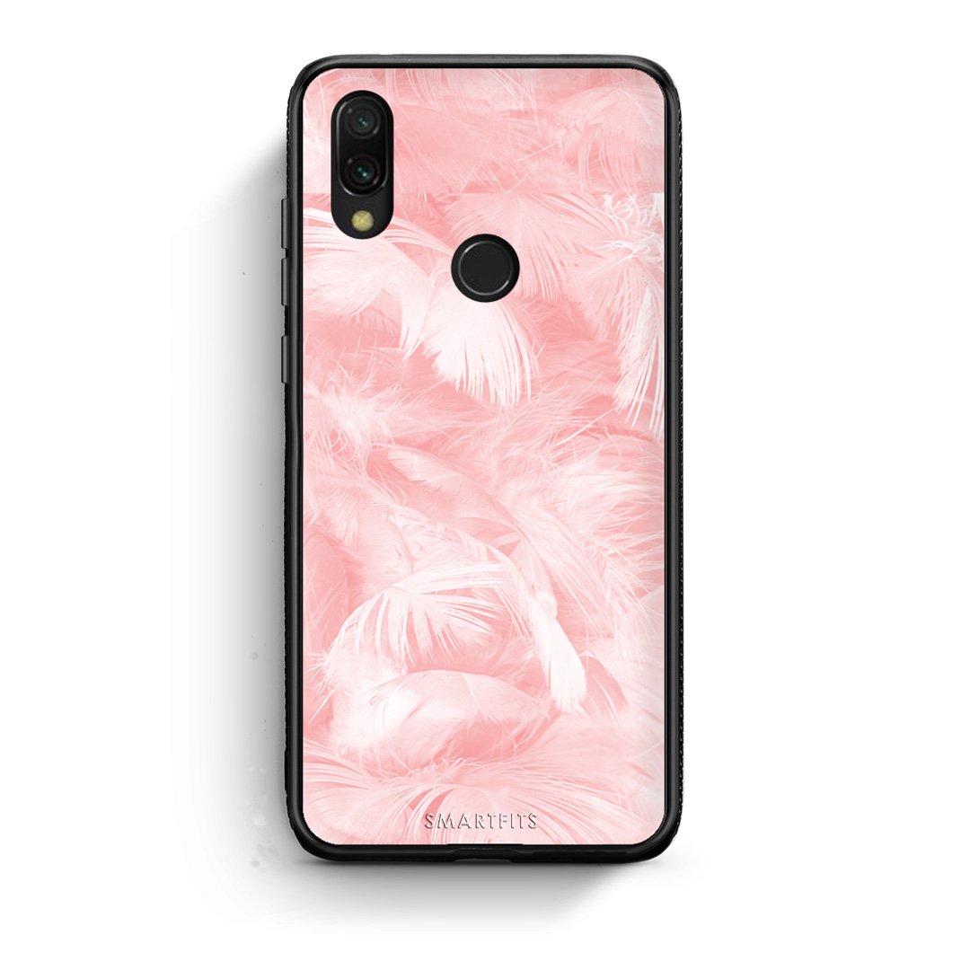 33 - Xiaomi Redmi 7 Pink Feather Boho case, cover, bumper