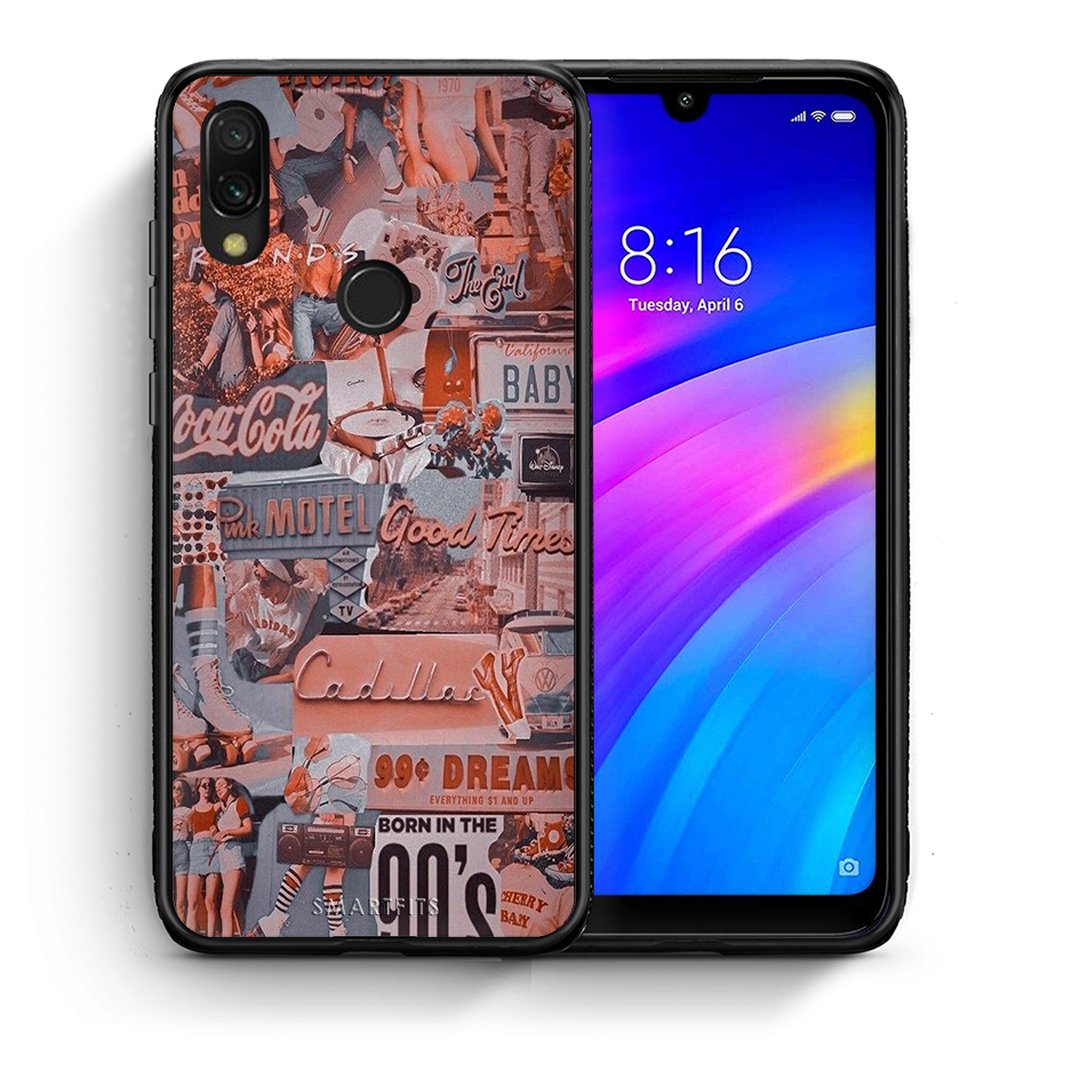 Θήκη Xiaomi Redmi 7 Born In 90s από τη Smartfits με σχέδιο στο πίσω μέρος και μαύρο περίβλημα | Xiaomi Redmi 7 Born In 90s case with colorful back and black bezels