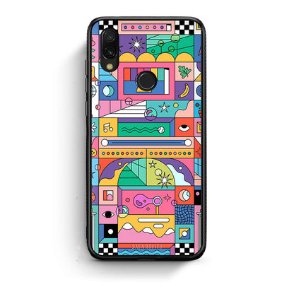 Xiaomi Redmi 7 Bubbles Soap θήκη από τη Smartfits με σχέδιο στο πίσω μέρος και μαύρο περίβλημα | Smartphone case with colorful back and black bezels by Smartfits