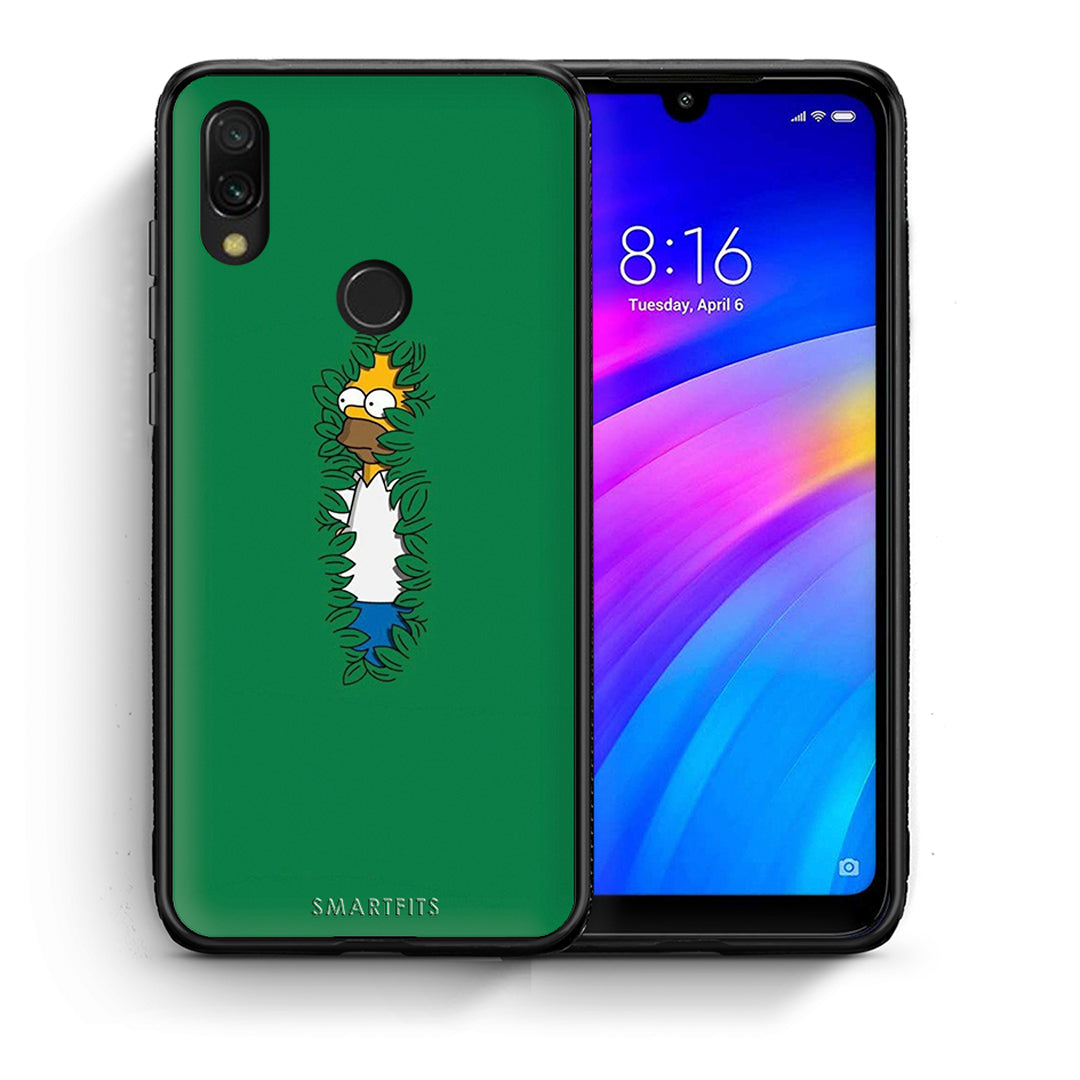 Θήκη Αγίου Βαλεντίνου Xiaomi Redmi 7 Bush Man από τη Smartfits με σχέδιο στο πίσω μέρος και μαύρο περίβλημα | Xiaomi Redmi 7 Bush Man case with colorful back and black bezels