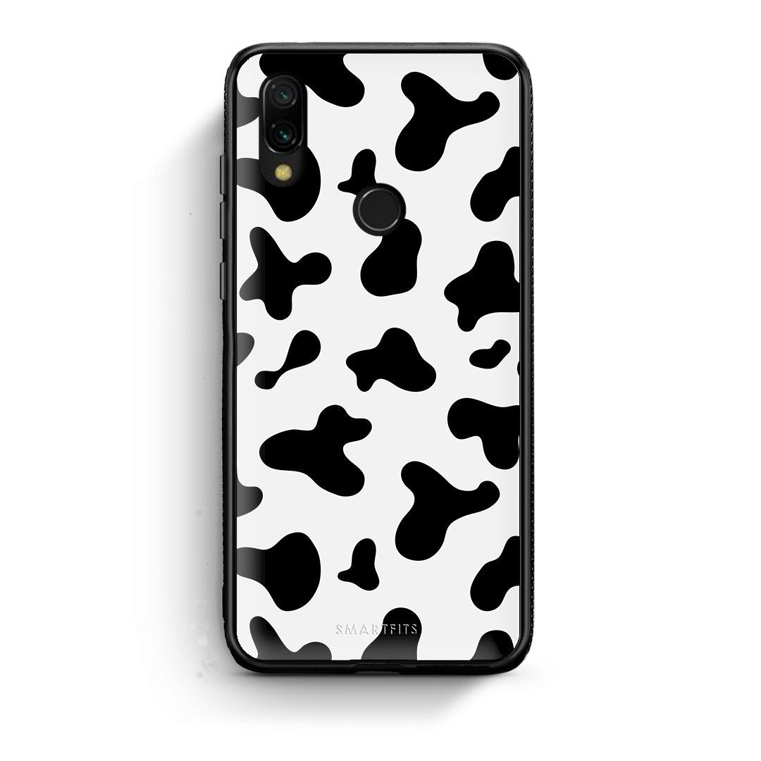 Xiaomi Redmi 7 Cow Print θήκη από τη Smartfits με σχέδιο στο πίσω μέρος και μαύρο περίβλημα | Smartphone case with colorful back and black bezels by Smartfits