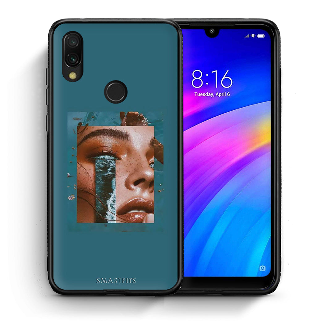 Θήκη Xiaomi Redmi 7 Cry An Ocean από τη Smartfits με σχέδιο στο πίσω μέρος και μαύρο περίβλημα | Xiaomi Redmi 7 Cry An Ocean case with colorful back and black bezels