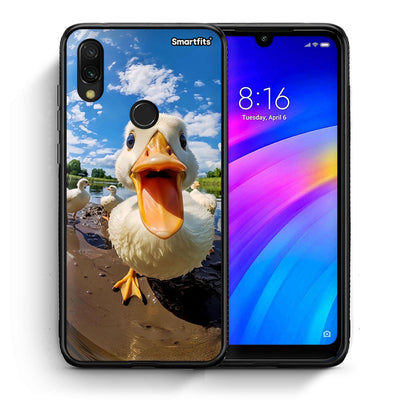 Θήκη Xiaomi Redmi 7 Duck Face από τη Smartfits με σχέδιο στο πίσω μέρος και μαύρο περίβλημα | Xiaomi Redmi 7 Duck Face case with colorful back and black bezels