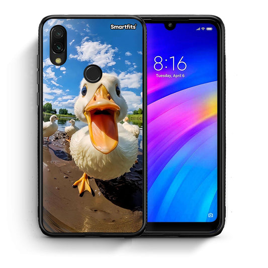 Θήκη Xiaomi Redmi 7 Duck Face από τη Smartfits με σχέδιο στο πίσω μέρος και μαύρο περίβλημα | Xiaomi Redmi 7 Duck Face case with colorful back and black bezels