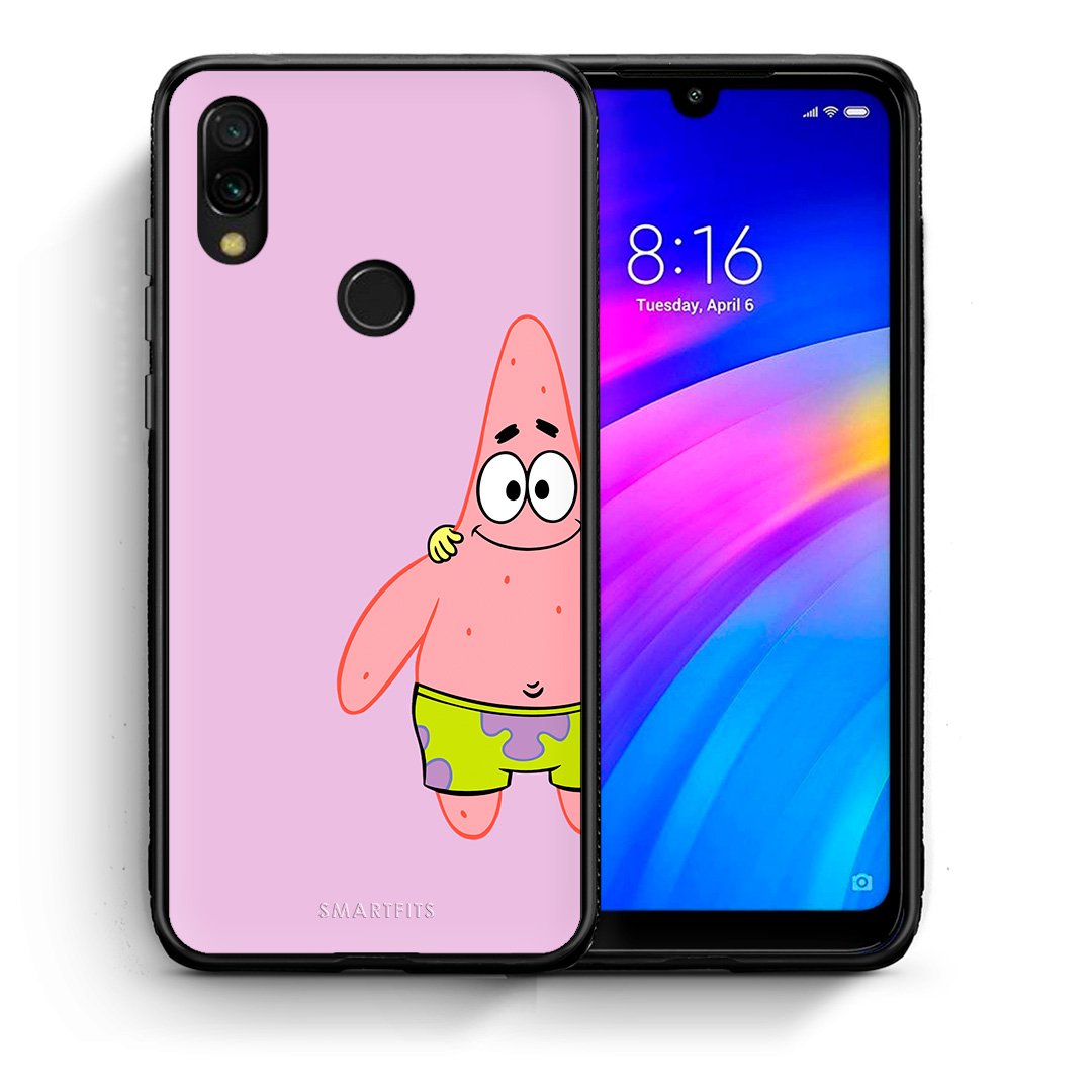 Θήκη Xiaomi Redmi 7  Friends Patrick από τη Smartfits με σχέδιο στο πίσω μέρος και μαύρο περίβλημα | Xiaomi Redmi 7  Friends Patrick case with colorful back and black bezels