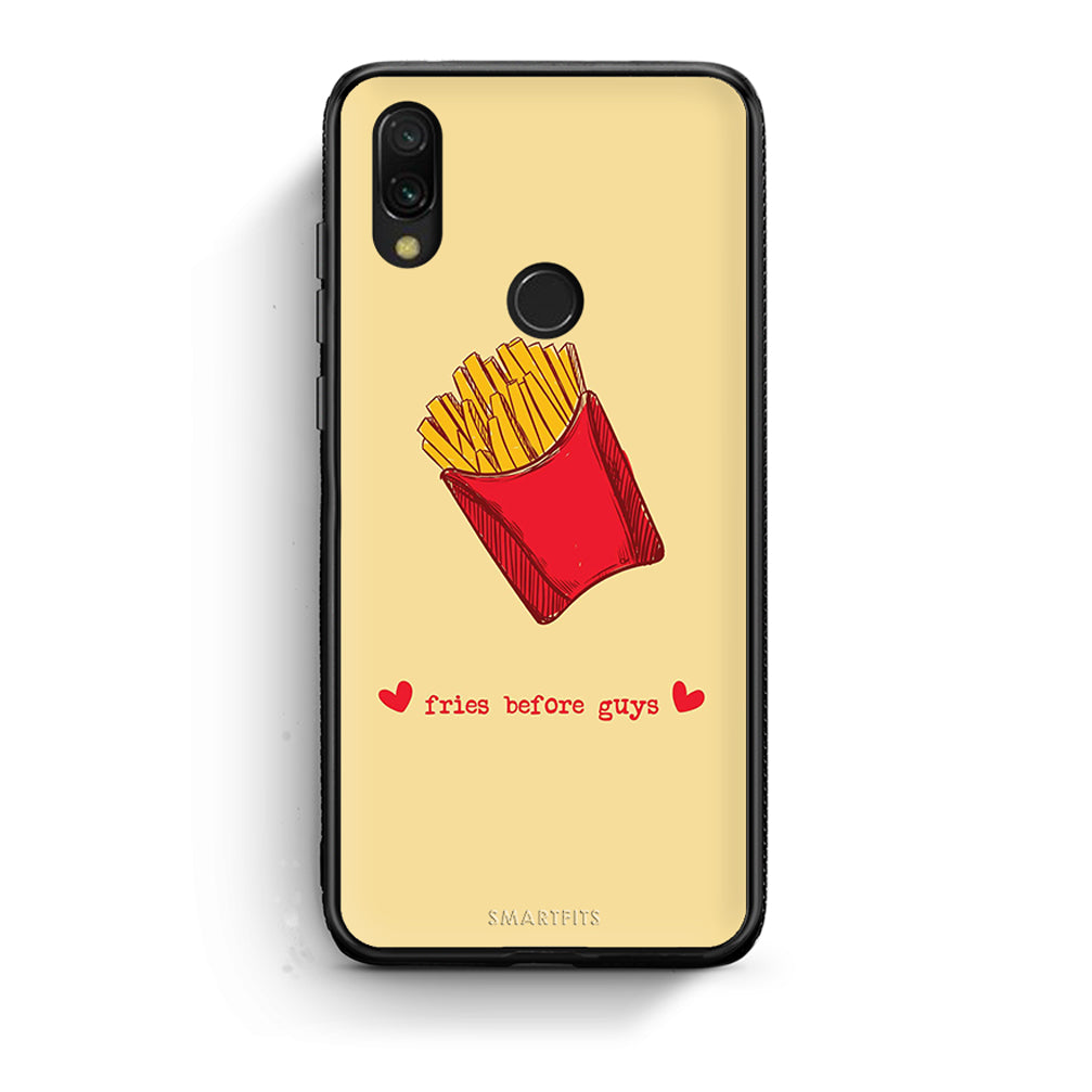 Xiaomi Redmi 7 Fries Before Guys Θήκη Αγίου Βαλεντίνου από τη Smartfits με σχέδιο στο πίσω μέρος και μαύρο περίβλημα | Smartphone case with colorful back and black bezels by Smartfits