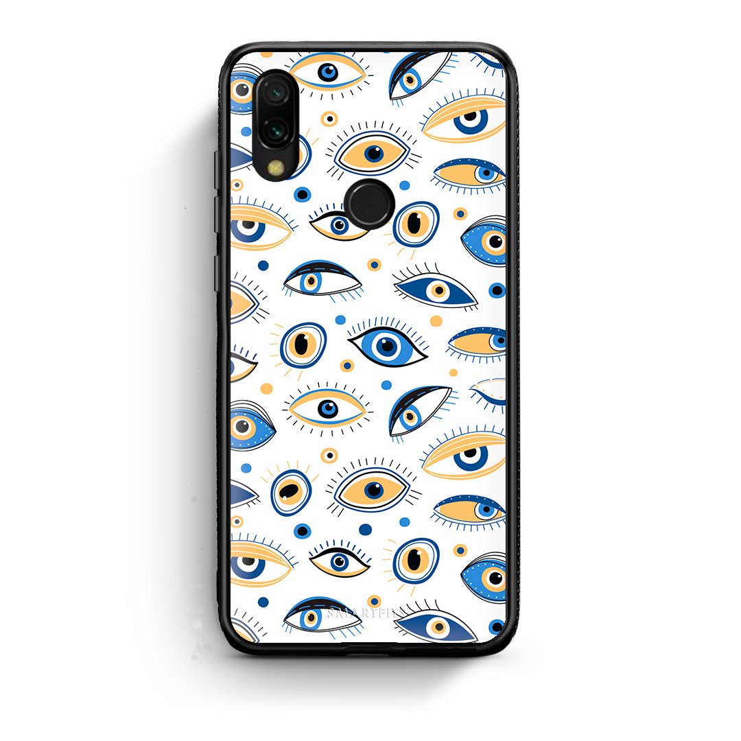 Xiaomi Redmi 7 Ftou Ftou θήκη από τη Smartfits με σχέδιο στο πίσω μέρος και μαύρο περίβλημα | Smartphone case with colorful back and black bezels by Smartfits
