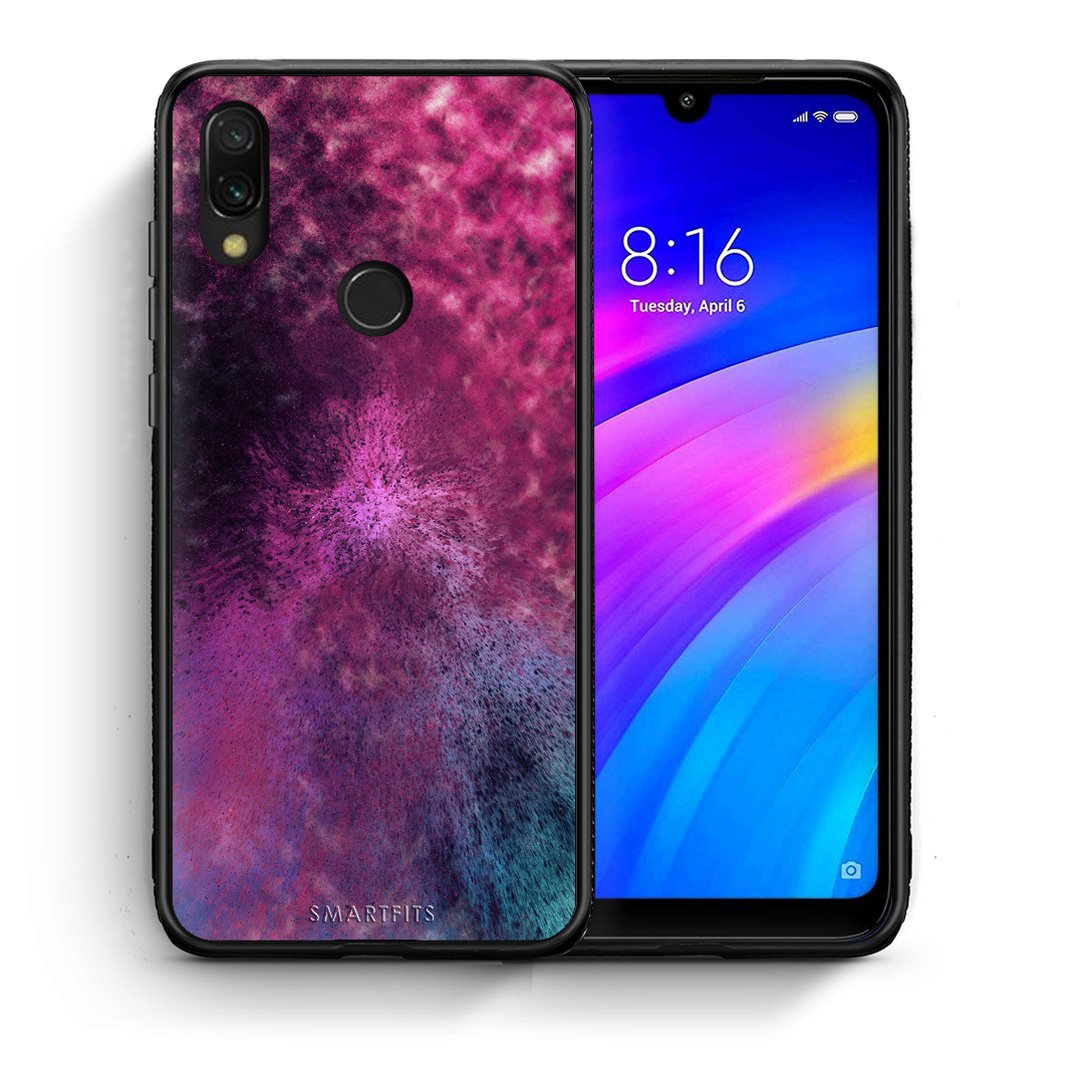 Θήκη Xiaomi Redmi 7 Aurora Galaxy από τη Smartfits με σχέδιο στο πίσω μέρος και μαύρο περίβλημα | Xiaomi Redmi 7 Aurora Galaxy case with colorful back and black bezels