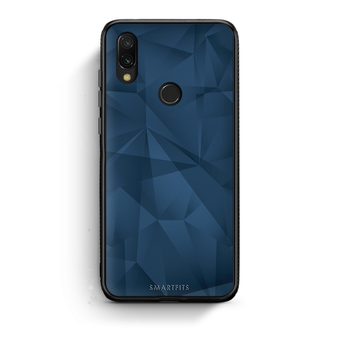 39 - Xiaomi Redmi 7 Blue Abstract Geometric case, cover, bumper