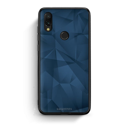 39 - Xiaomi Redmi 7 Blue Abstract Geometric case, cover, bumper