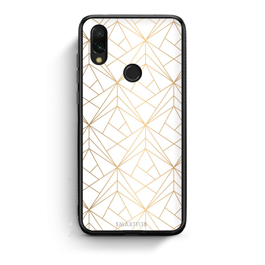 111 - Xiaomi Redmi 7 Luxury White Geometric case, cover, bumper