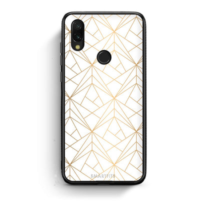 111 - Xiaomi Redmi 7 Luxury White Geometric case, cover, bumper