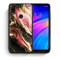 Thumbnail for Θήκη Xiaomi Redmi 7 Glamorous Pink Marble από τη Smartfits με σχέδιο στο πίσω μέρος και μαύρο περίβλημα | Xiaomi Redmi 7 Glamorous Pink Marble case with colorful back and black bezels