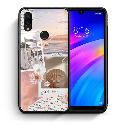 Θήκη Αγίου Βαλεντίνου Xiaomi Redmi 7 Golden Hour από τη Smartfits με σχέδιο στο πίσω μέρος και μαύρο περίβλημα | Xiaomi Redmi 7 Golden Hour case with colorful back and black bezels