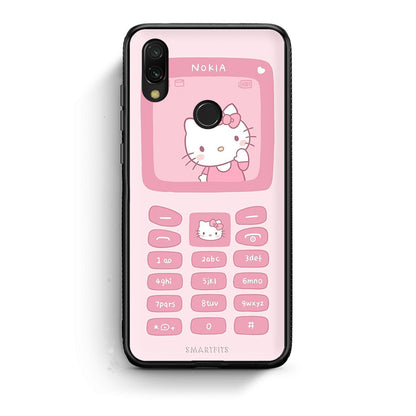 Xiaomi Redmi 7 Hello Kitten Θήκη Αγίου Βαλεντίνου από τη Smartfits με σχέδιο στο πίσω μέρος και μαύρο περίβλημα | Smartphone case with colorful back and black bezels by Smartfits