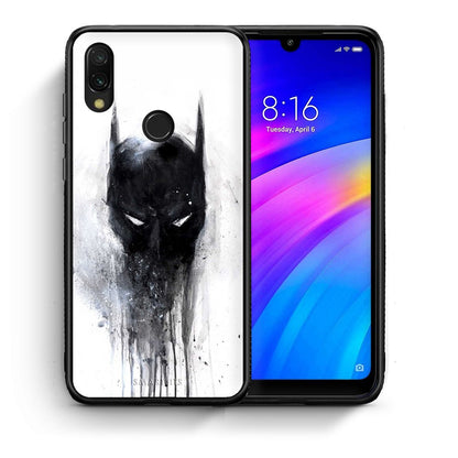 Θήκη Xiaomi Redmi 7 Paint Bat Hero από τη Smartfits με σχέδιο στο πίσω μέρος και μαύρο περίβλημα | Xiaomi Redmi 7 Paint Bat Hero case with colorful back and black bezels