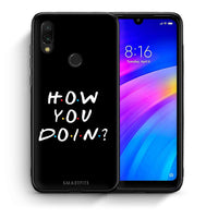 Thumbnail for Θήκη Xiaomi Redmi 7 How You Doin από τη Smartfits με σχέδιο στο πίσω μέρος και μαύρο περίβλημα | Xiaomi Redmi 7 How You Doin case with colorful back and black bezels