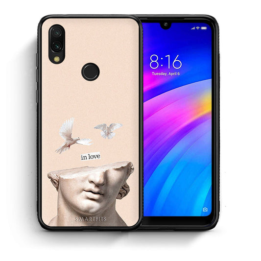 Θήκη Xiaomi Redmi 7 In Love από τη Smartfits με σχέδιο στο πίσω μέρος και μαύρο περίβλημα | Xiaomi Redmi 7 In Love case with colorful back and black bezels